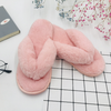 Wholesale Soft Cozy Thong Home Plush Flip Flops Soft Non Slip Indoor House Fluffy Faux Fur Slides Slippers for Women