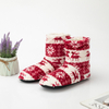 Wholesale Warm Christmas Coral Fleece Floor Soft Sole Fashion Winter Ankle Indoor Boots Women Shoes