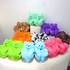 Comfy Teddy Bear Warm Slippers Plush House Shoes Indoor Funny Cartoon Bear Slippers