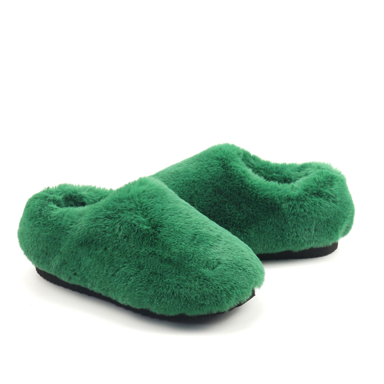 Cozy Winter Warm Indoor Fluffy Fuzzy Rabbit Fur Slip On Comfy Soft Womens Luxury House Slippers