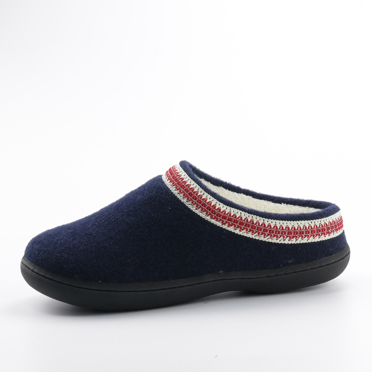 Men Comfy Indoor Outdoor Embroideries Gel Arch Support Slippers with ...