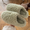 Winter Warm Soft Furry Fur Cloesd Toe OEM Indoor Slippers