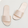 Wholesale Fashion Women Pink White Satin Bridesmaid Bridal Party Bow Wedding House Slippers Custom Logo