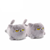 Unisex Funny Animal Slides Fur Plush Angry Cat Slippers Indoor