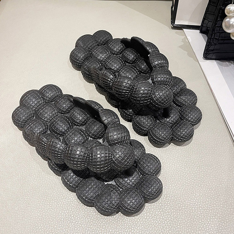 Wholesale Factory Fashion Summer Bubble Flip Flops Flat Massage Peanut Design Bubble Slides Thong Cute Ball Flip-Flop Slippers