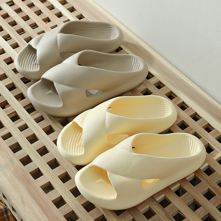Factory Price Summer Sandals Fashion Soft Home Cross Band Bathroom Slippers