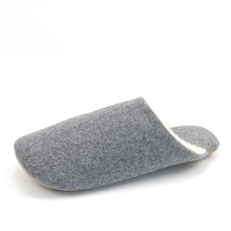Custom Wholesale Family Felt Natural Vegan Fur Bedroom Slippers