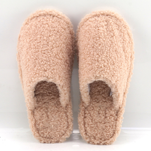Custom Unisex Indoor Outdoor Faux Lamb Fur Closed Toe Slippers