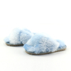 Kids Tie-dye Fluffy Feather Colorful Imitated Rabbit Fur Boys Girls Open Toe House Faux Fur Slides Slippers Toddlers