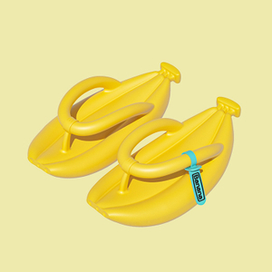 Summer Fruit Banana Design EVA Cloud Flip Flop Slides Pillow Thong Slippers