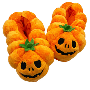 Halloween Monster Pumpkin Slippers Winter Warm Soft