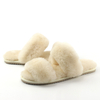 Real Wool Sheepskin Double Strap Slippers