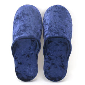 Designed Thick Memory Foam Soft Closed Toe Luxury Velvet Slippers Hotel