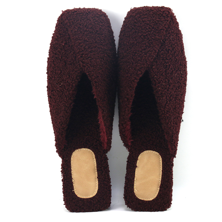 Custom Women Luxury Indoor Outdoor High Quality Lamb Fur Shearling Slippers
