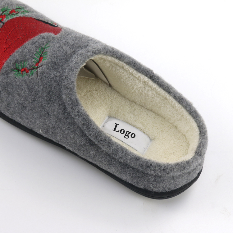 Men Comfy Indoor Outdoor Embroideries Gel Arch Support Slippers with Arch Support