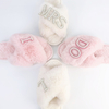 Soft Warm Elegant Cross Band Bridesmaid Fluffy Rhinestone Bride Slippers Custom Logo Wedding Shoes for Women